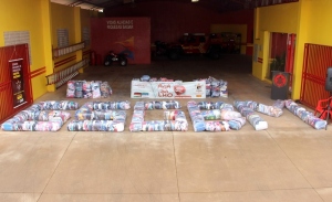 Foto: Grupamento de Bombeiros de Naviraí realiza entrega de donativos a entidades arrecadados na Campanha do Agasalho, 2019 - André Almeida/Assessoria de Imprensa  