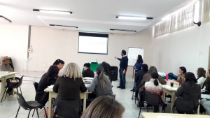 Foto: Professora da REME participa de curso de Formação do Programa Saúde Integrativa no Paraná, 2019 - André Almeida/Assessoria de Imprensa  